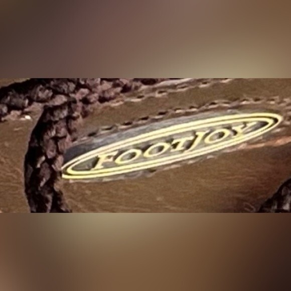 Men’s Golf Shoe Oxford Sz 10 1/2 M Bn Leather Soft Spikes Plain Toe Flaw FootJoy - Picture 12 of 15